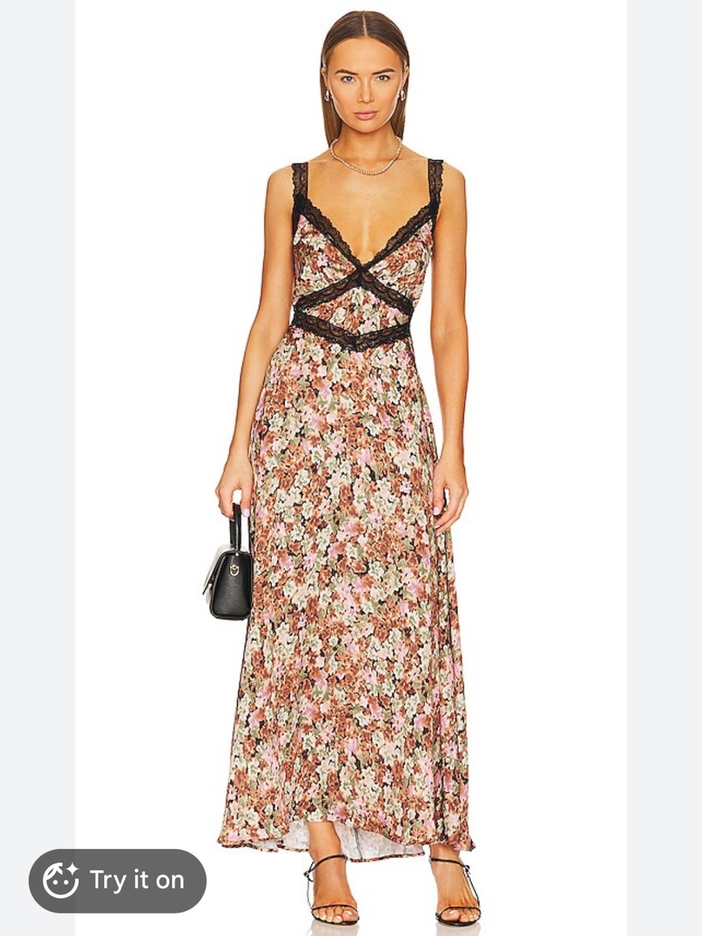 NWT RESA Selena Dress in Brixton Floral Lace Maxi - M